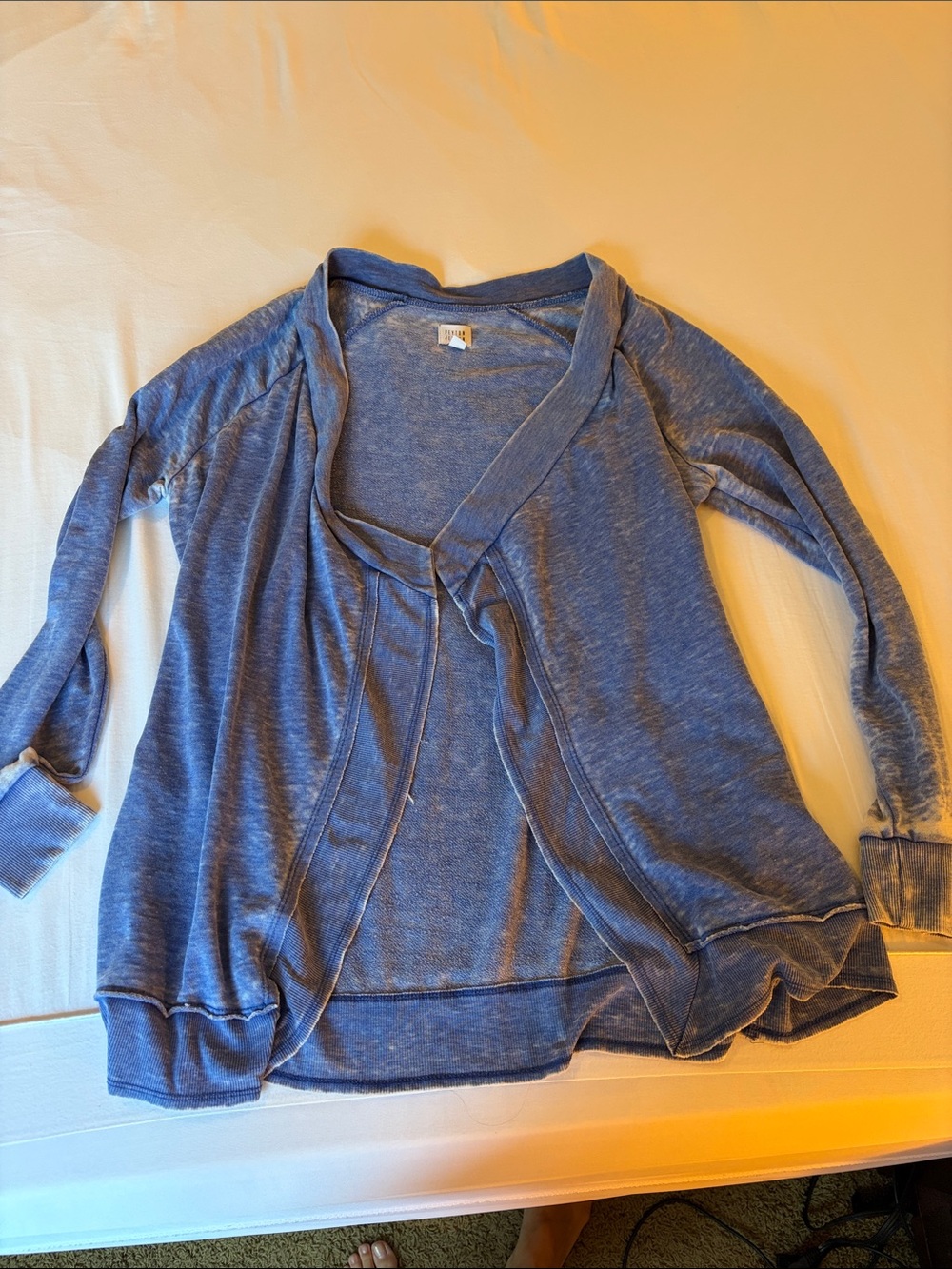 Casual Open-Front Blue Women’s Cardigan Hoodie